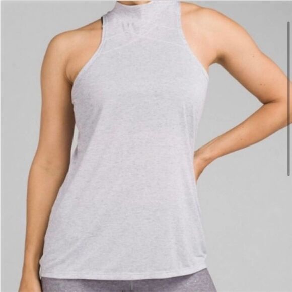 Prana Loretta Tunic Tie Back Light Heathered Gray - Picture 1 of 10